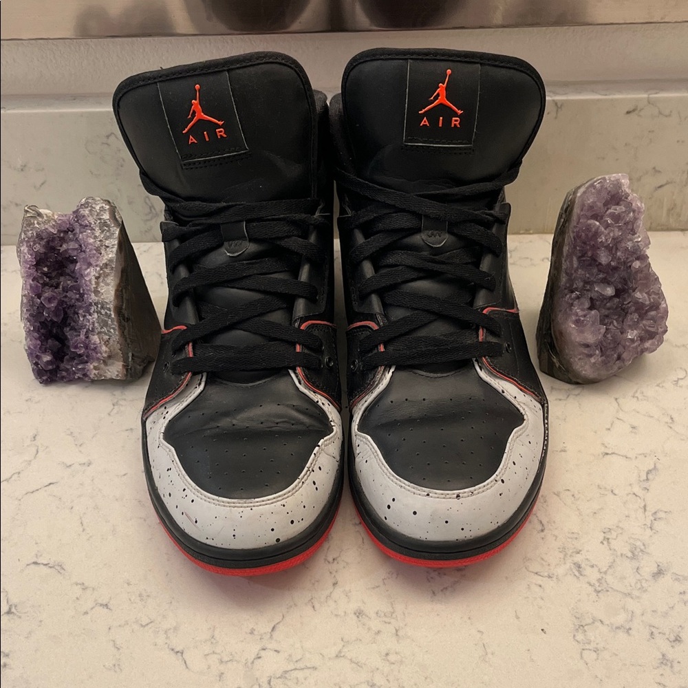 Jordan Black and Red Athletic Shoes